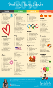 2016 Marketing Planning Calendar - Free Download by Rebecca VanDenBerg Web Services