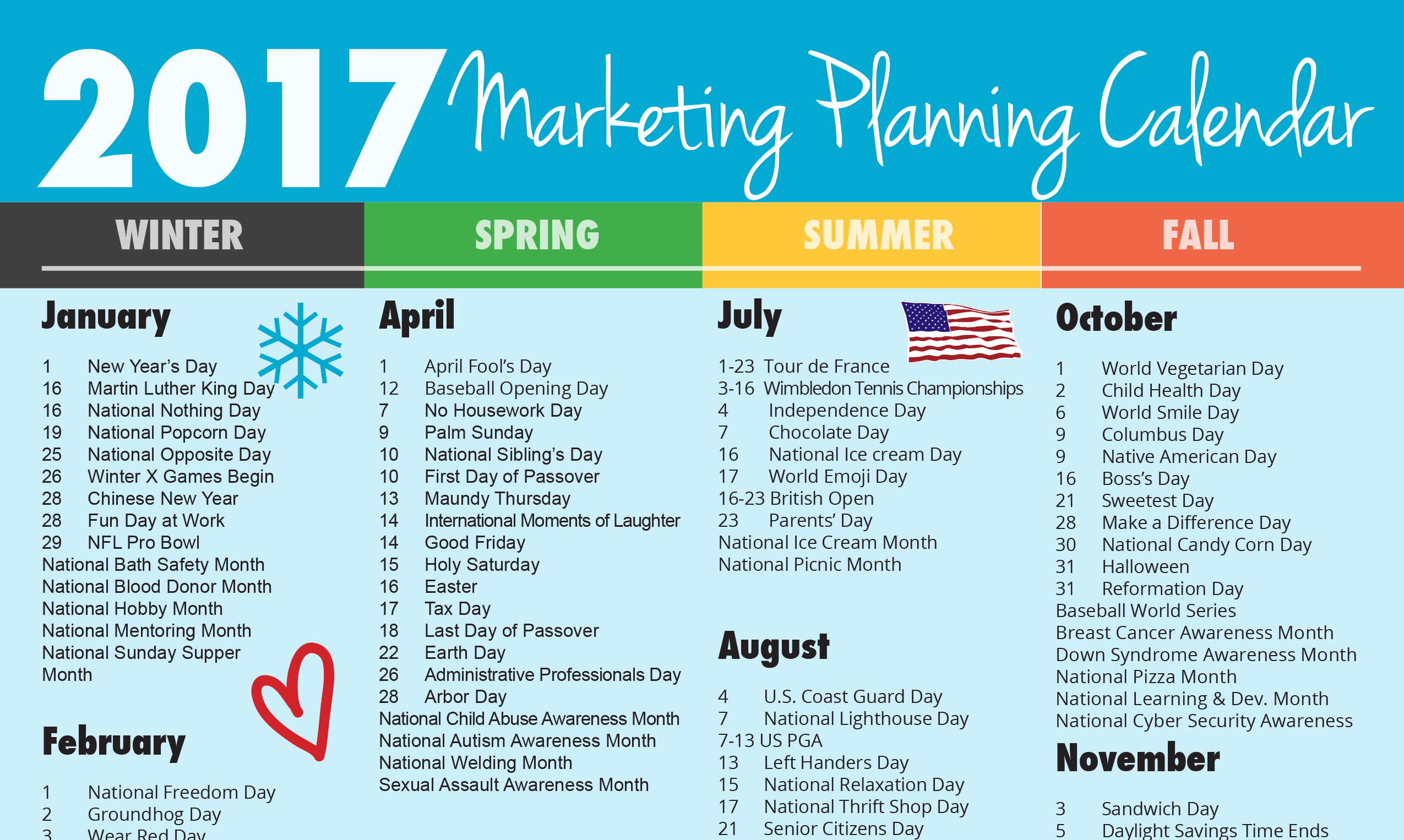 Ultimate 2017 Marketing Planning Calendar Rebecca VanDenBerg Web Services