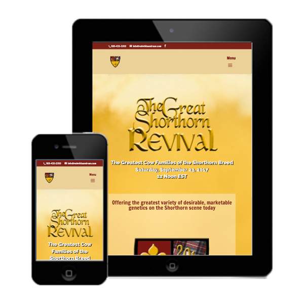 RedWhiteandRoanMobile Red White and Roan Farm Cattle Website Design