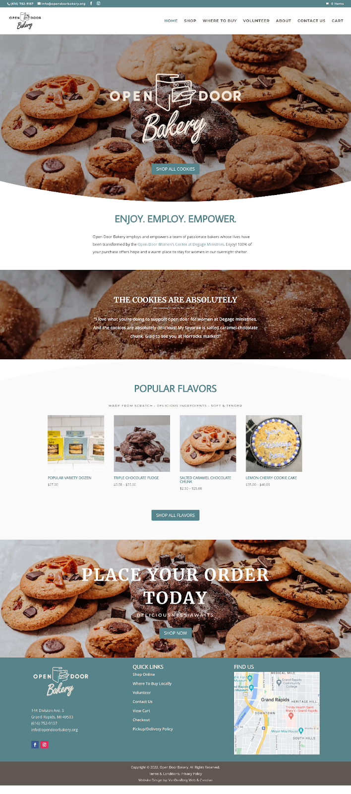 Open door bakery screenshot Open door bakery screenshot