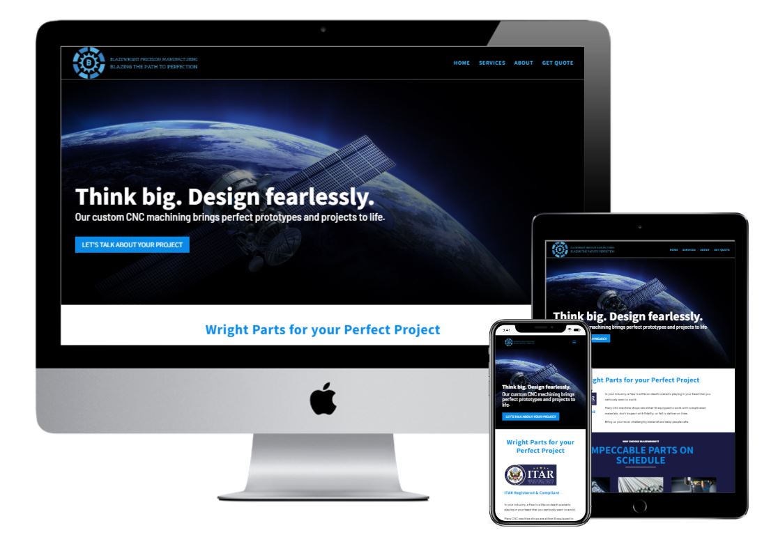 Blazewright Precision Manufacturing Website