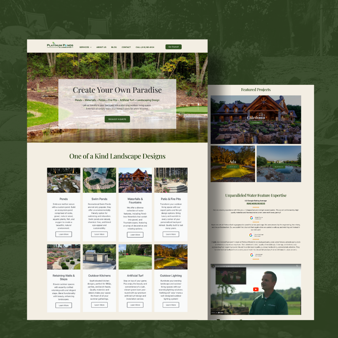 MI PONDS Website Design