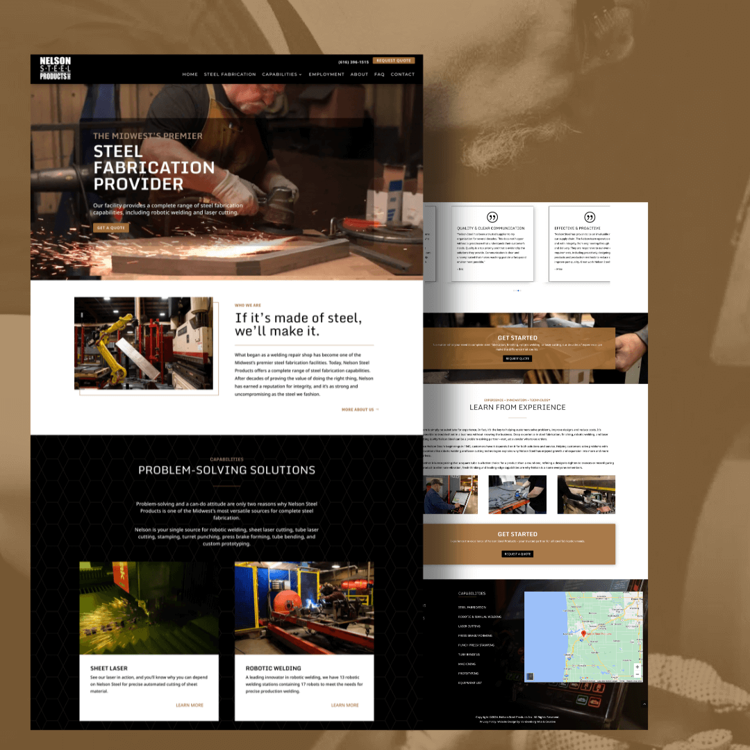 Nelson Steel Website Design