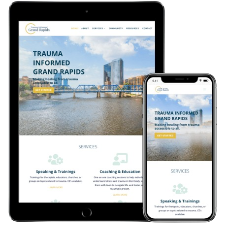 Trauma Informed Grand Rapids Website Design