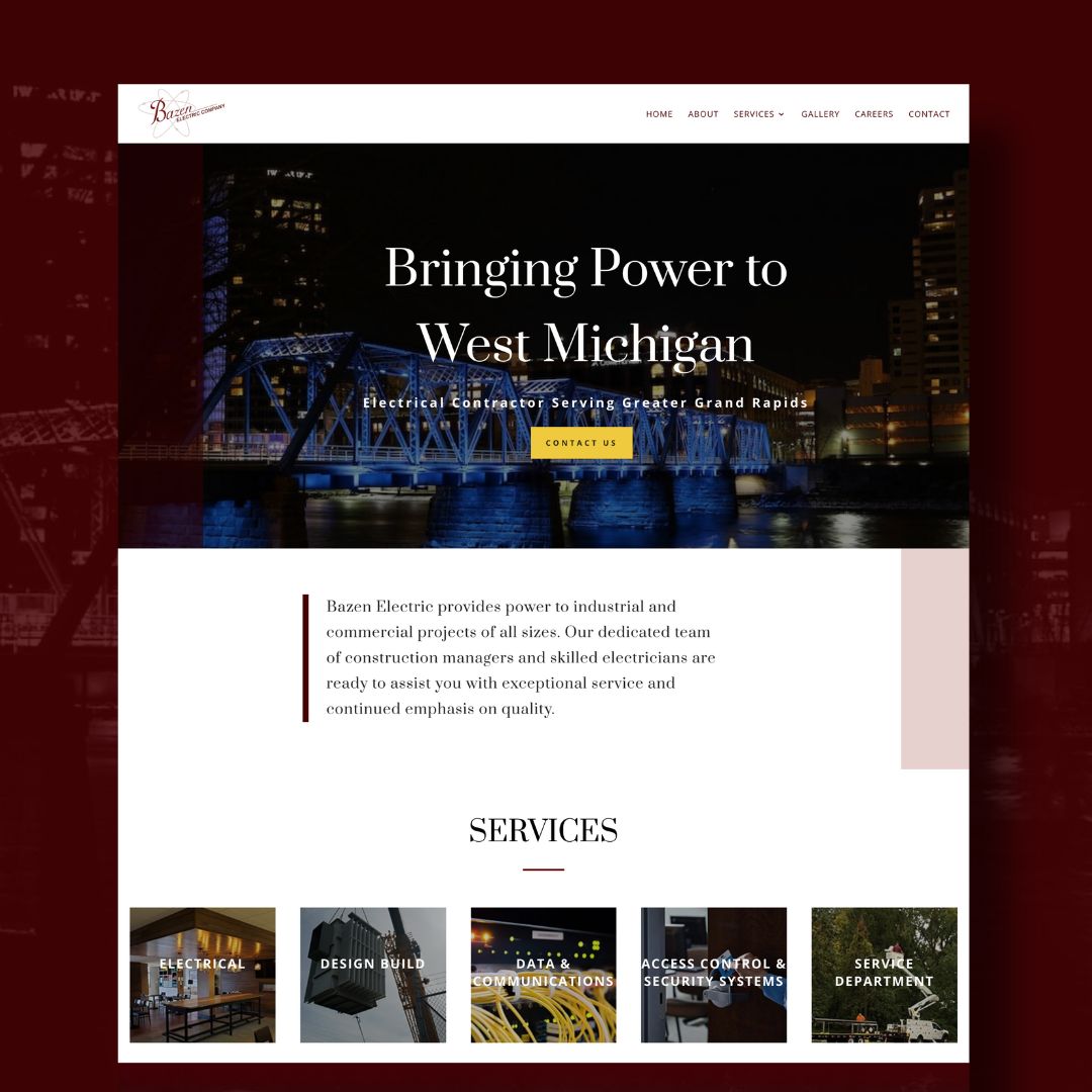 Bazen Electric Website Design