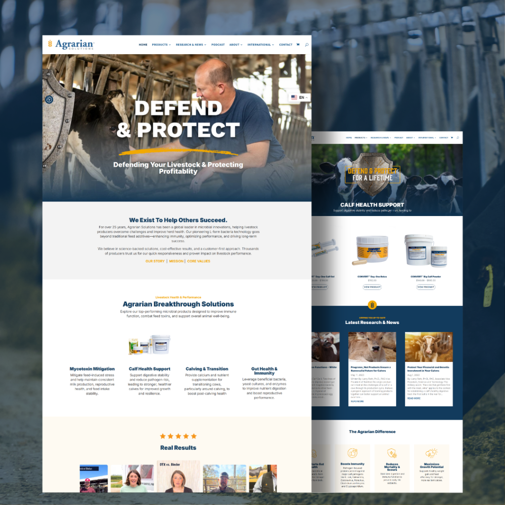 Agrarian Solutions Website Design by VanDenBerg Web + Creative