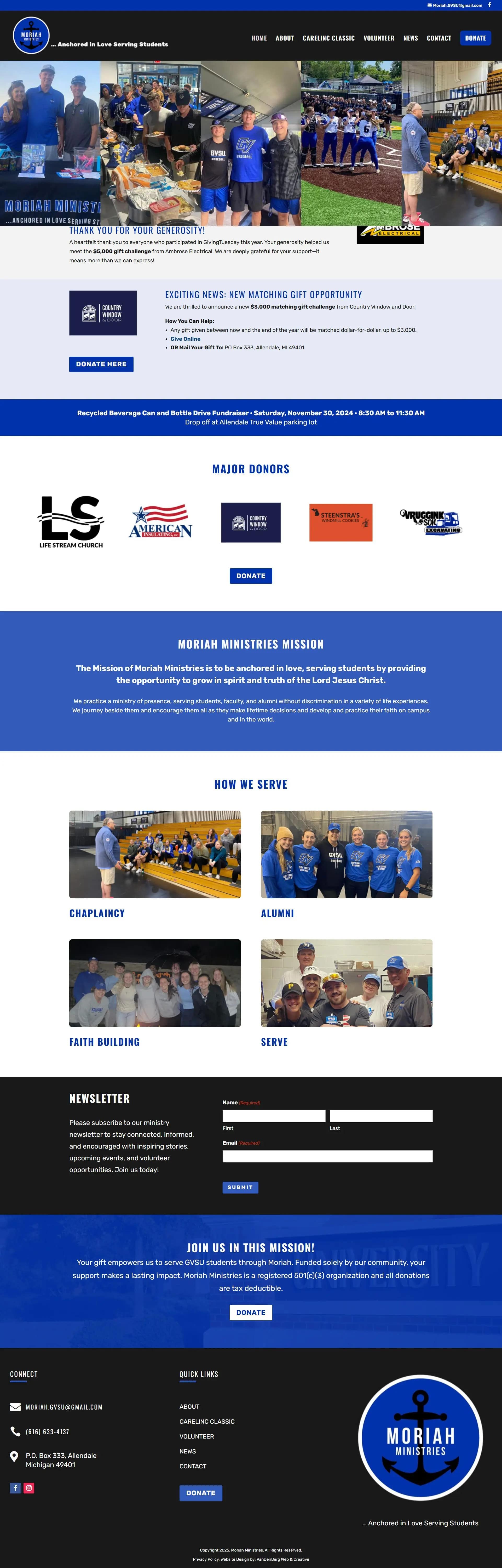 Moriah Ministries Homepage