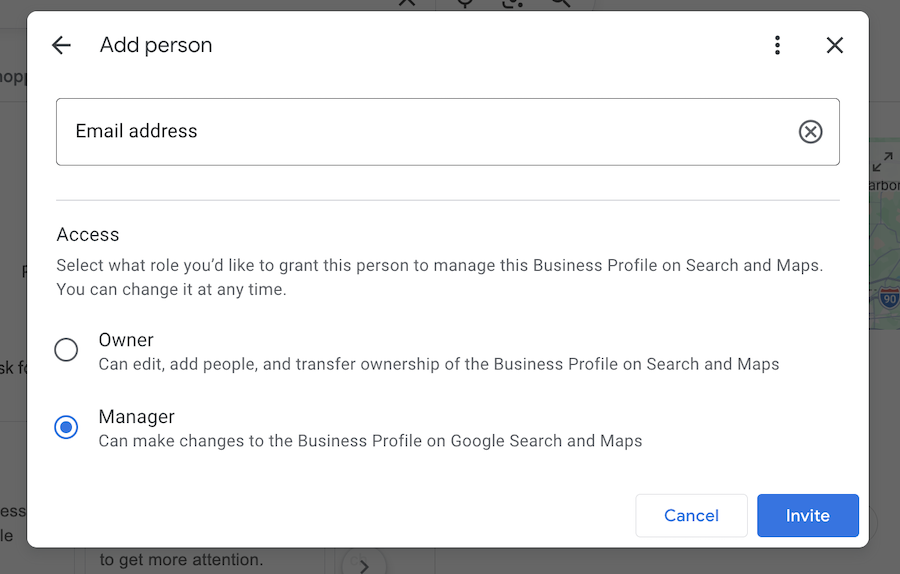 add user to google business listing