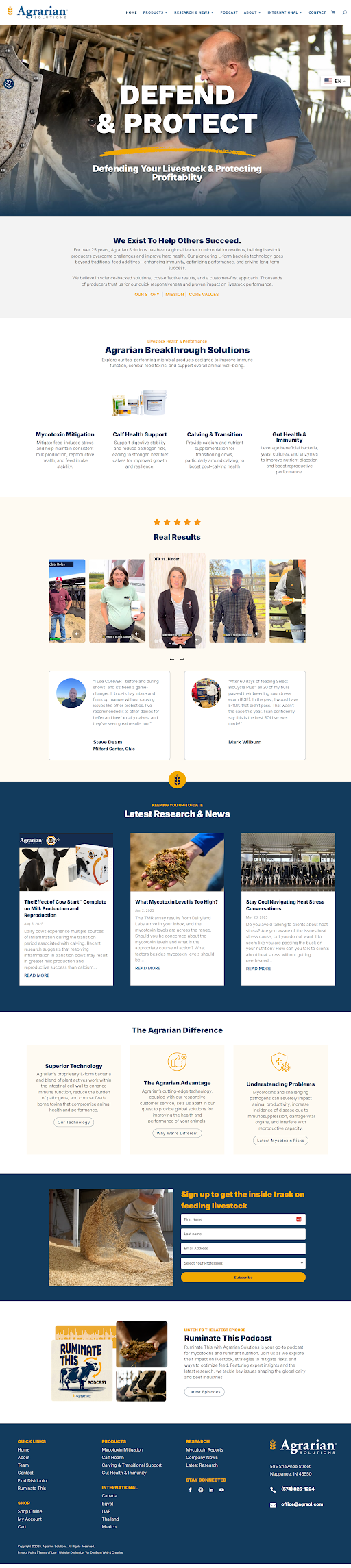 Bennett Land & Cattle Website Full Page Screenshot