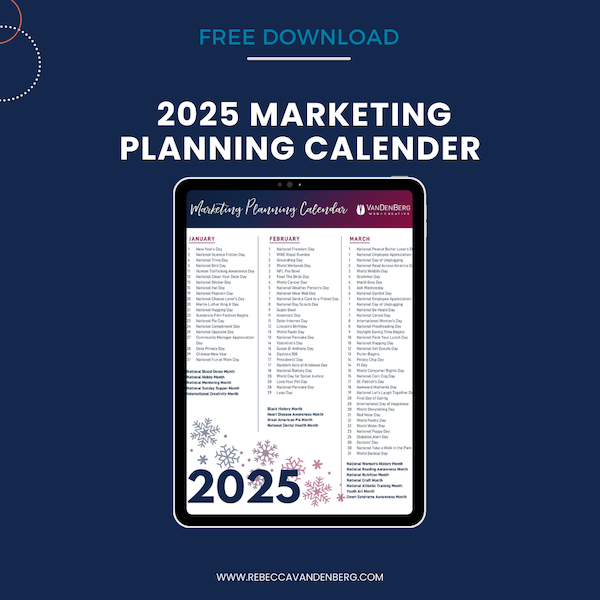 2025 MARKETING PLANNING CALENDAR