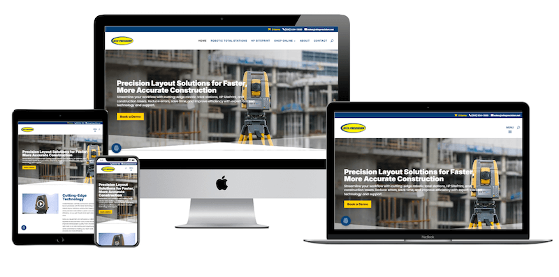 Full Responsive Website E-commerce Website Design Construction Equipment Supplier