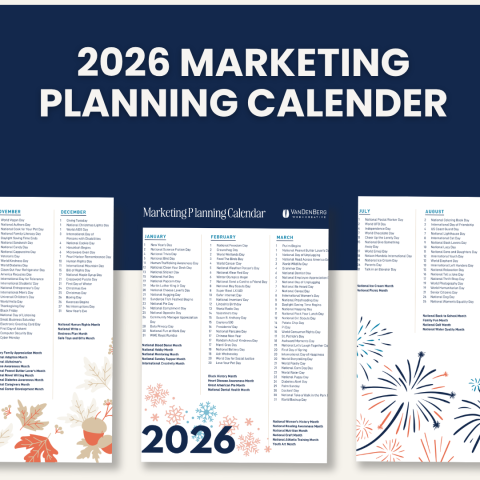 2026 Marketing Planning Calendar - VanDenBerg Web + Creative