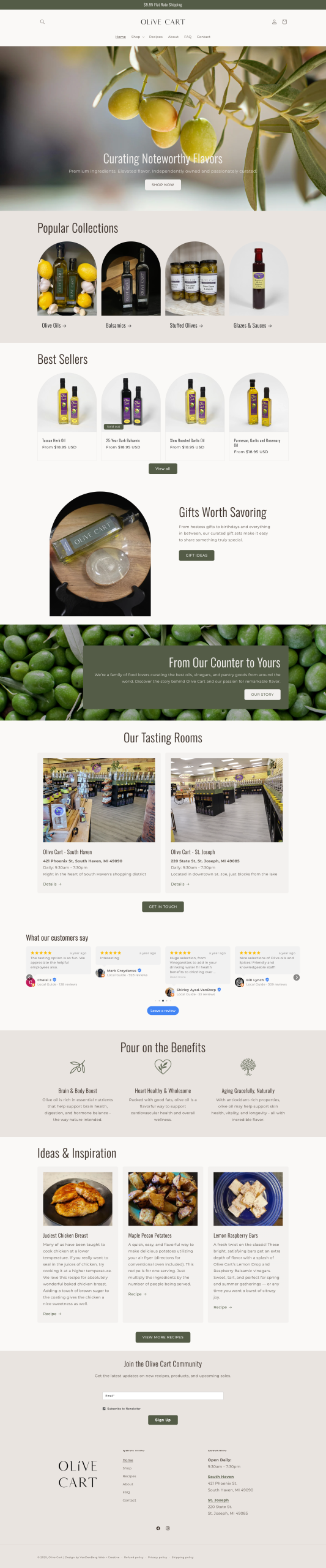 Olive Cart Home Page