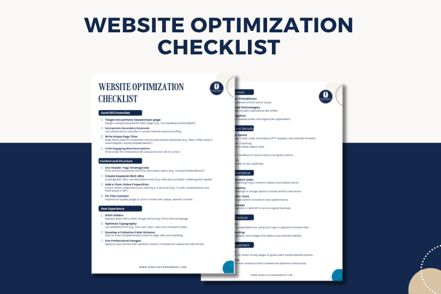 The Website Optimization Checklist We Use on Every Client Site