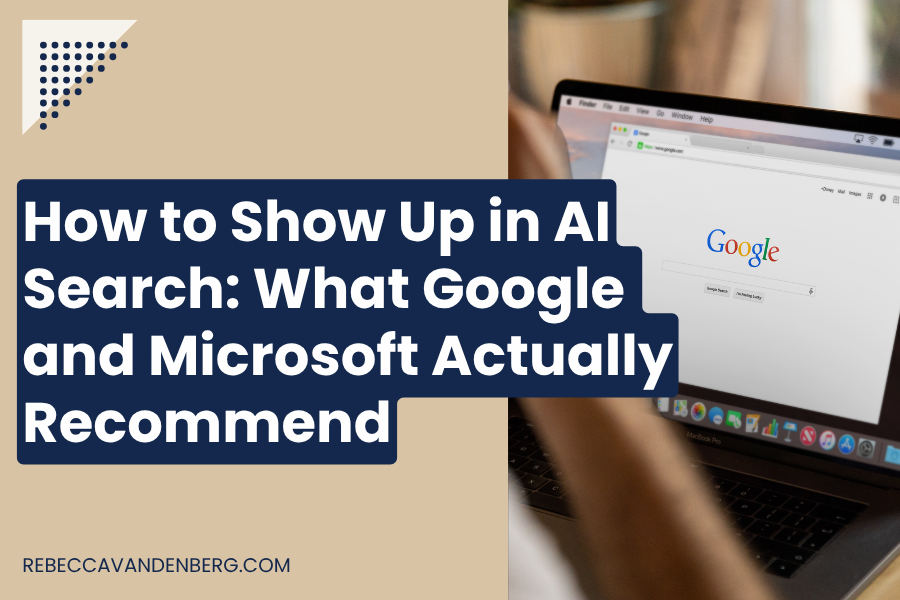 How to Show Up in AI Search: What Google and Microsoft Actually Recommend