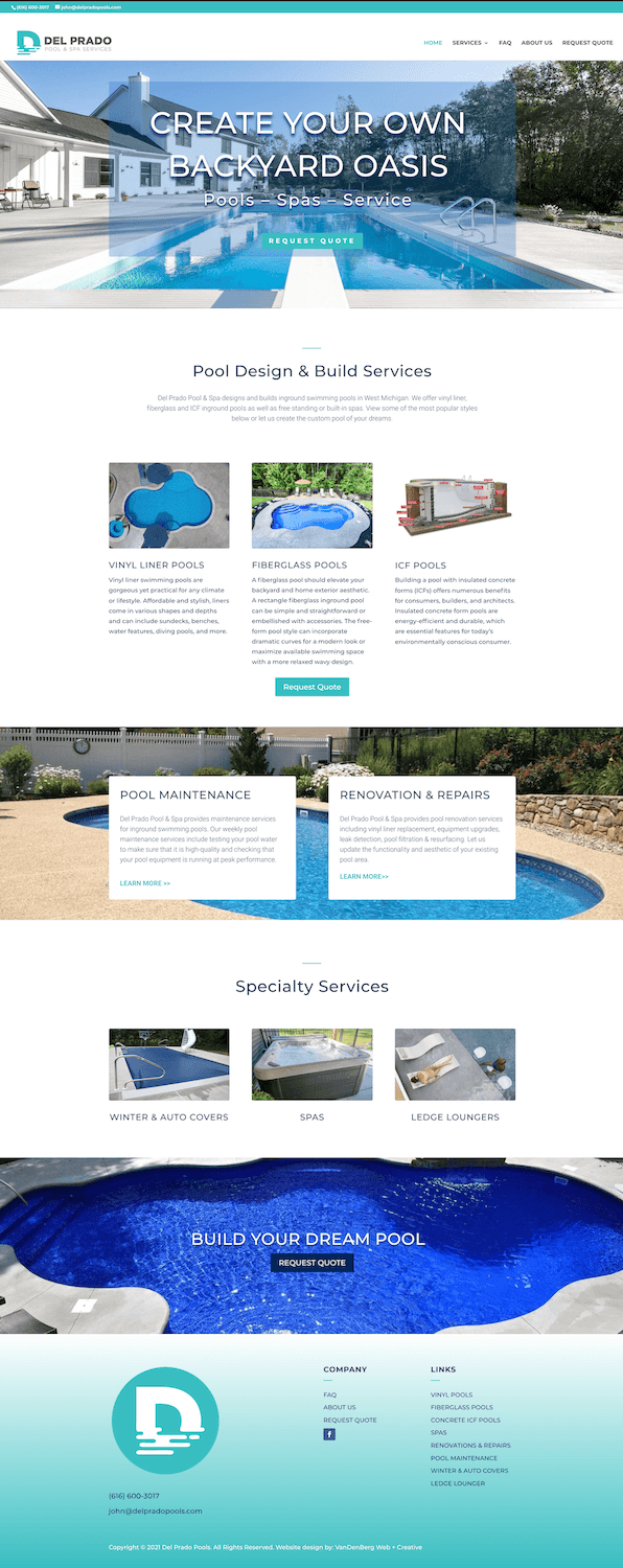 Del Prado Pools and Spa Homepage Del Prado Pools and Spa Homepage