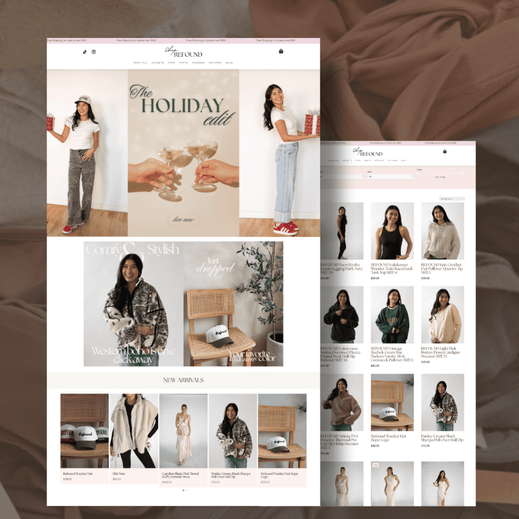 Shop Refound Website Design
